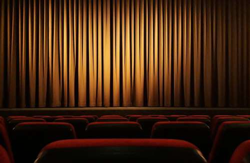 Cinema Curtain Theater Film Background Stripes