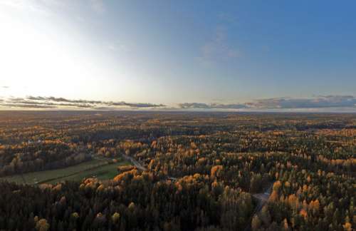 Aerial View Autumn Air Nature Sky Landscape