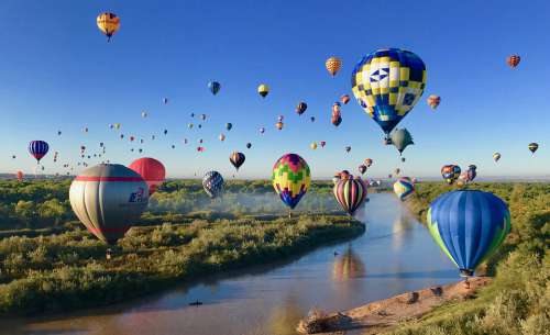 Albuquerque Balloons Ballooning Sky