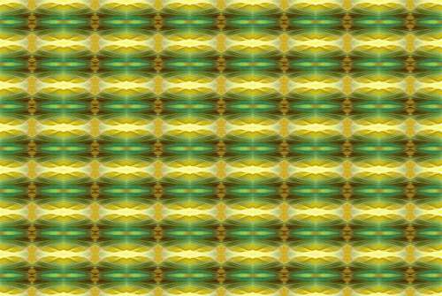 Yellow, Brown And Turquoise Pattern