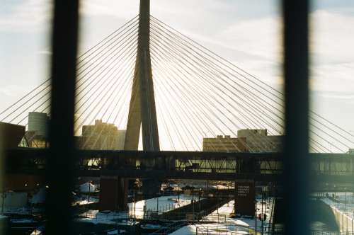 bridge abstract city angle architecture