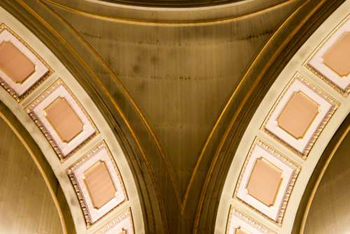 architecture abstract arches symmetry ceiling