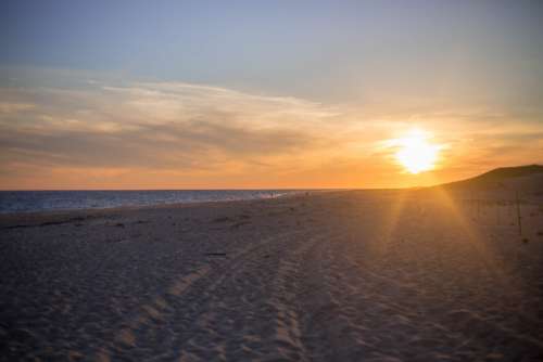 beach sunset sunrise sand ocean