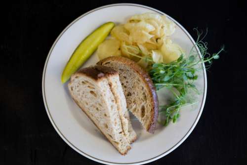 sandwich food plate table meal