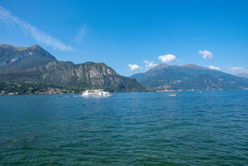 Ferry Transporting Tourists on Lake Como