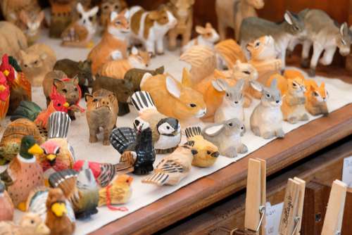 Handmade Wooden Animals Sculpture Souvenirs