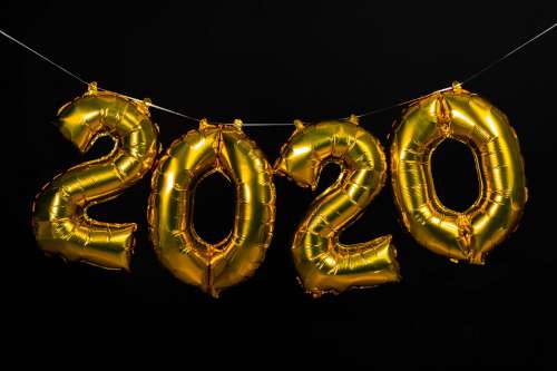 Gold 2020 Balloons Photo