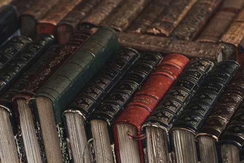 Stacks Of Hardback Books Photo