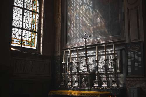 Church Window And Altar Photo