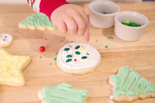 Decorating Christmas Cookies Photo