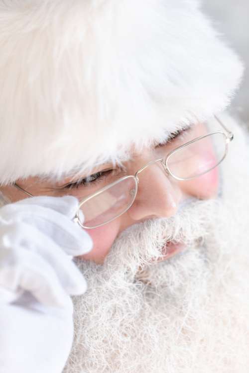 A Close-Up Of Santa's Glasses Photo