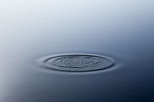 Ripples On A Glassy Lake In The Morning Photo