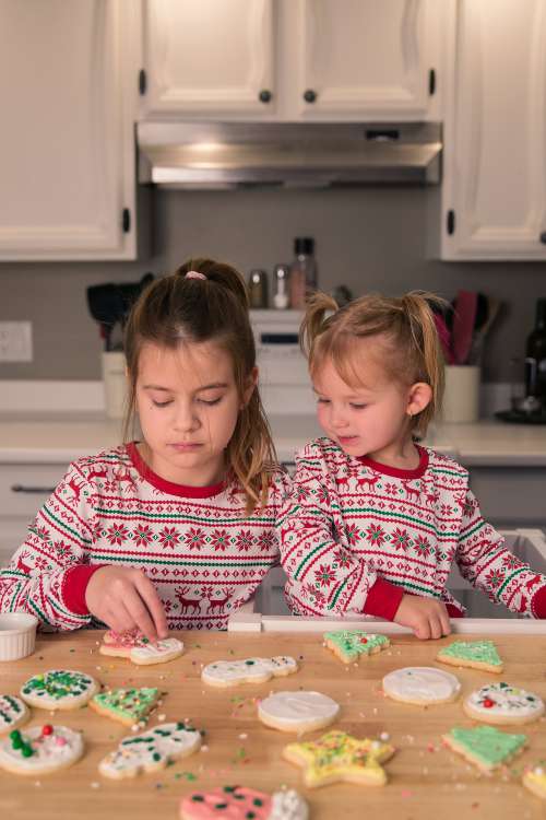 Children Decorate Cookies Photo