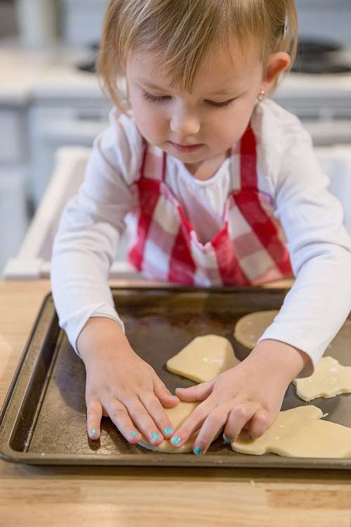 Child Preps Cookies Photo