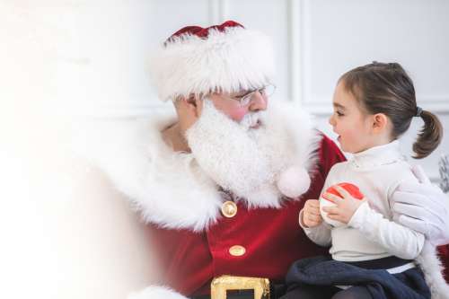 Telling Santa Photo