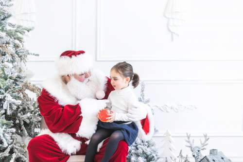 Santa and Child Photo
