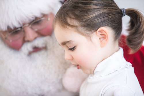 Little Girl With Santa Photo