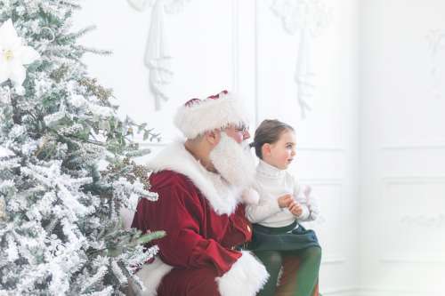 Child On Santa Photo