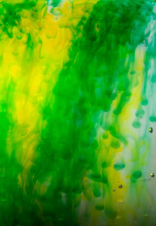 Green Ink Abstract Free Photo