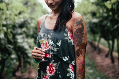 Woman Wine Vineyard Free Photo