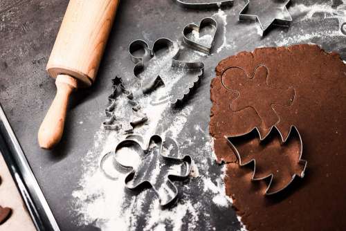 Christmas Baking and Cookie Cutters Free Photo