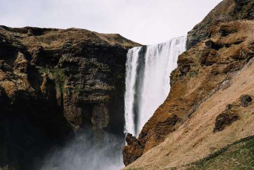 Skógafoss Waterfall Iceland Free Photo