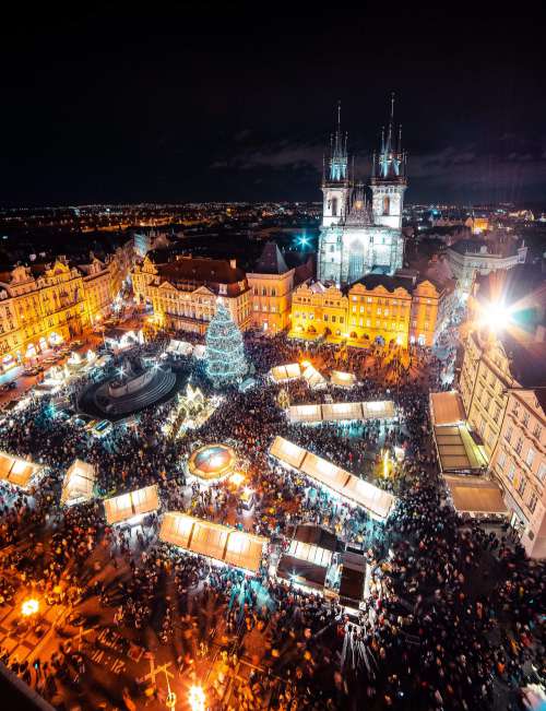Christmas Market in Prague Free Photo