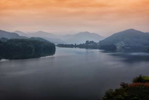 Lake Jade Ting Republic Of Korea Landscape Korea