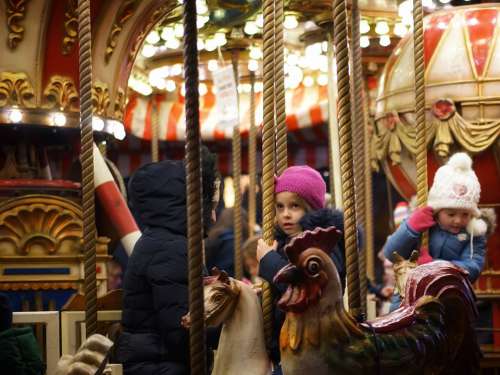 Carousel Kids Fun Play Ride Festival Happiness