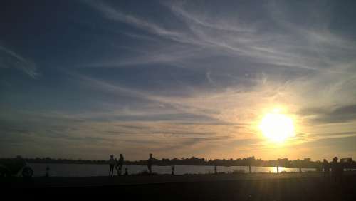 Sunset Sunlighะ River Water Sky