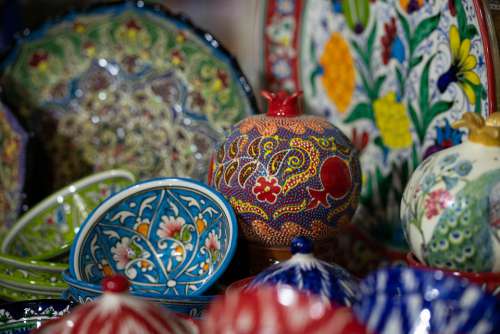 Ceramics Handemade Pomegranate Uzbek