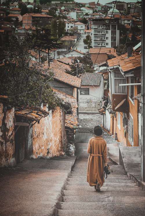 Street Islamic Girl Old Walk Urban Turkey Ghetto