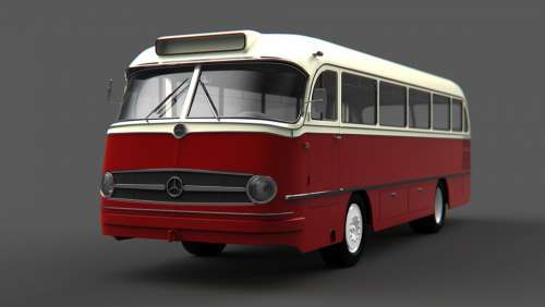 Mercedes Benz Bus Buses Modeling Traffic Vehicle