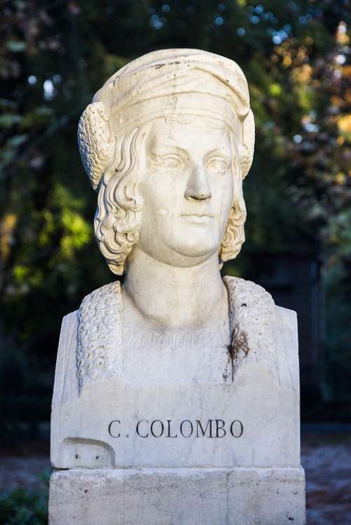 Christopher Columbus Rome Italy Europe Statue