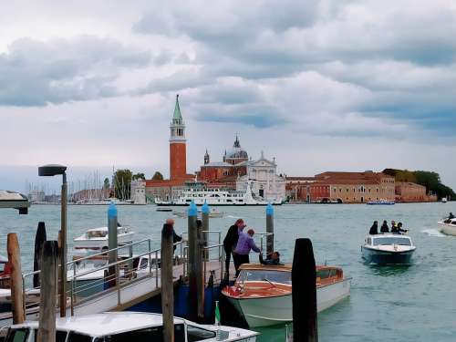 Venice Channel Buildings Italy Romantic