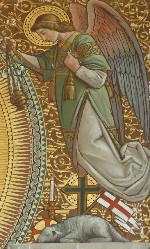 Fresco Painting Angel Heaven Religion