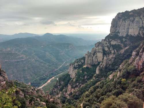 Montserrat Mountain Barcelona Catalonia Landscape