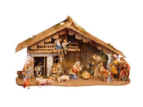 Christmas Nativity Scene Crib Father Christmas