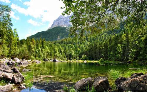 Bergsee Nature Hiking Vacations Landscape Still