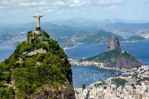 Brazil Rio Landscape Christ Redeemer Corcovado