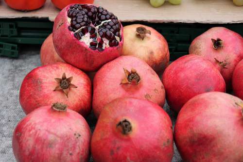Pomegranate Fruit Healthy Juicy Vitamins Sweet