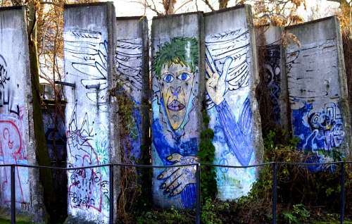 Berlin Wall Memorial Division Graffiti Germany