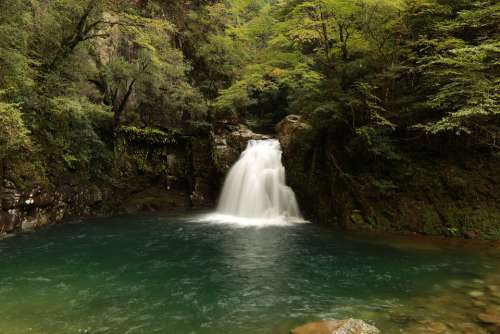Waterfall Japan Water Landscape