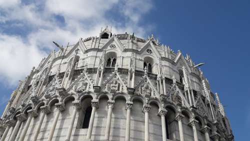 Pisa Baptistery Italy Monument Tourism Building