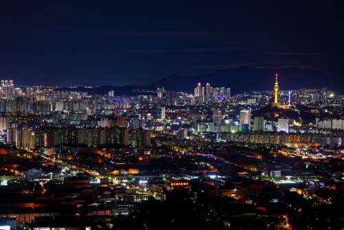 Korea Daegu Landscape Night Videw Republic Of Korea