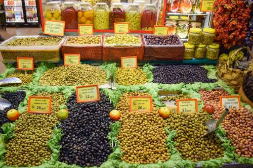 Olives Market Food Fruits Market Stall