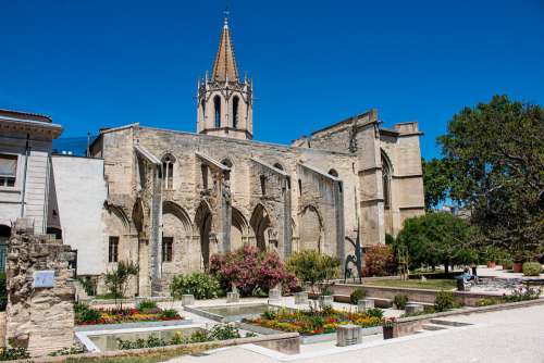 Provence Avignon Church Old South Of France Summer