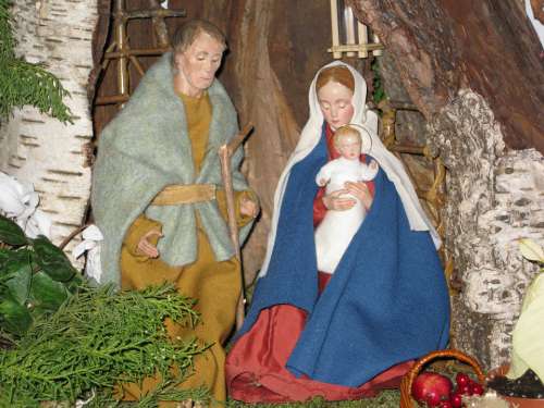 Crib Holy Family Maria Josef Jesus Child