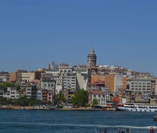 Istanbul Galata Tower Turkey Bridge Architecture