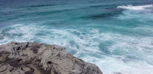 Sea Ocean Cliff Water Nature Summer Blue Wave